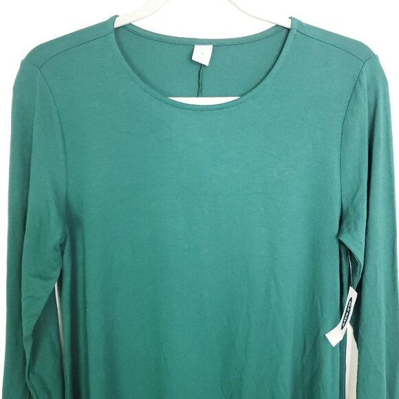 Old Navy Top Womens Medium Green Scoop Neck Basic Casual Stretchy New Tags - Picture 2 of 8